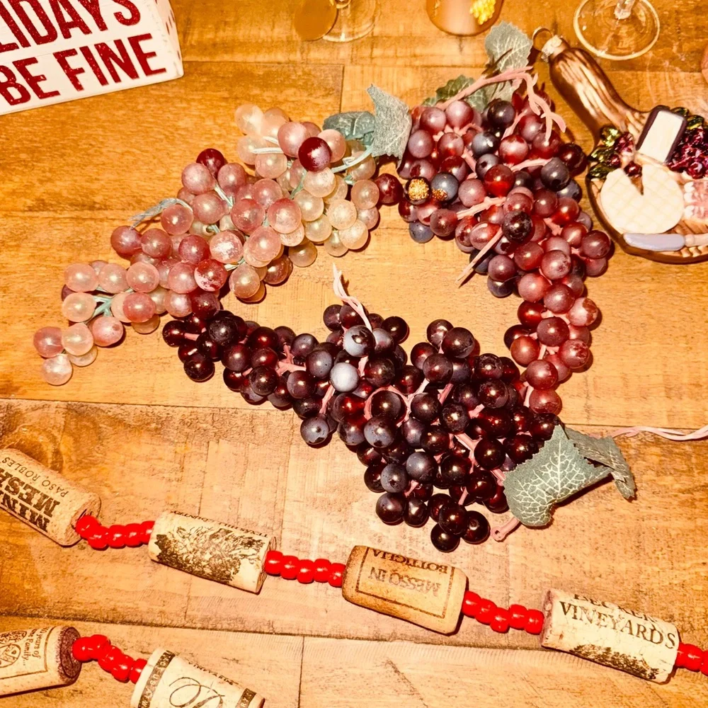 Festive Wine themed tree decorations over 100 pieces! Such a fun addition!